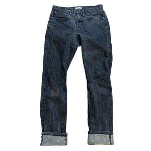 Unbranded Selvedge Black Skinny Stretch Denim Jeans‎ Button Fly